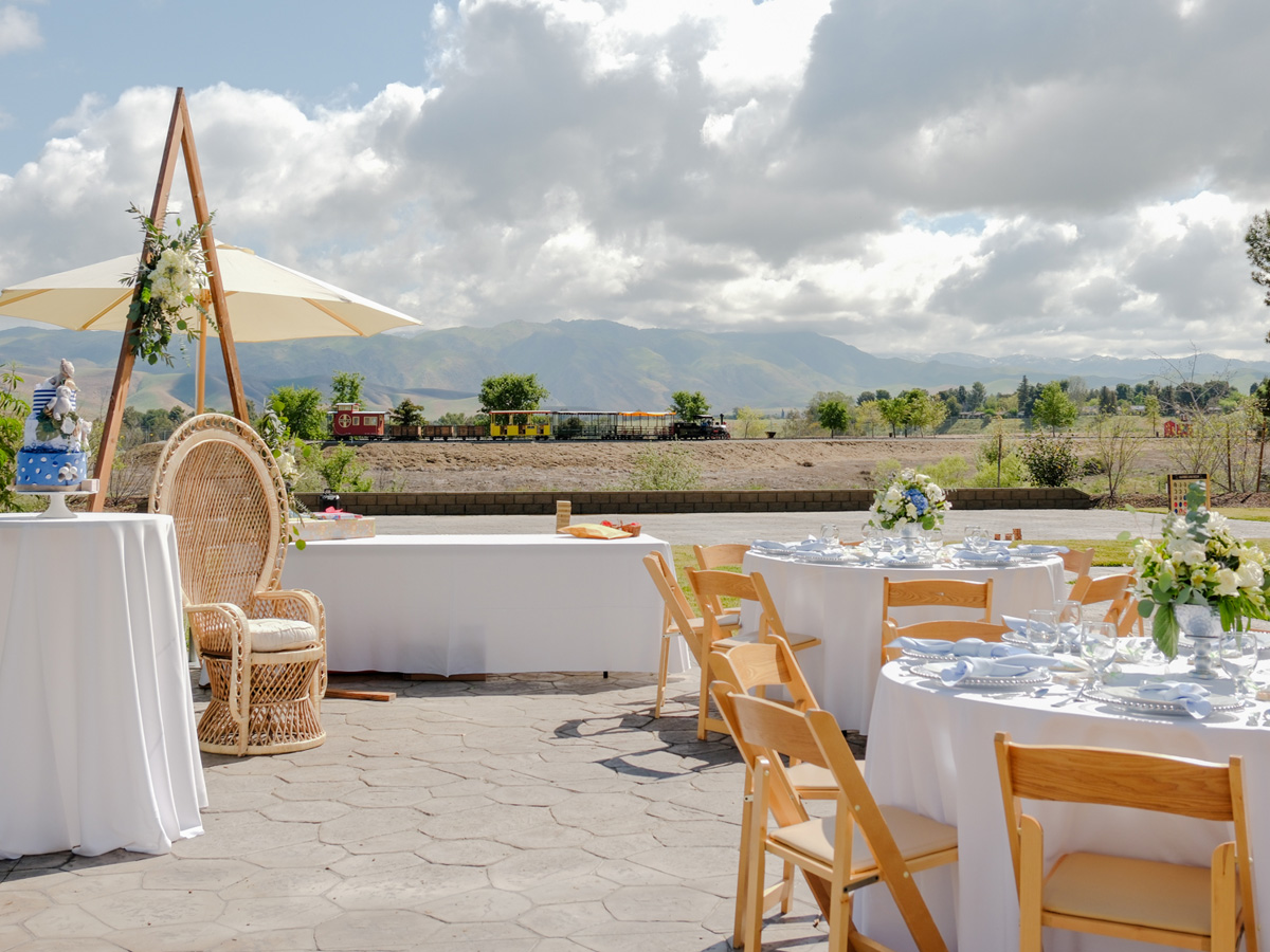 Beautiful baby shower table setting at The Willows
