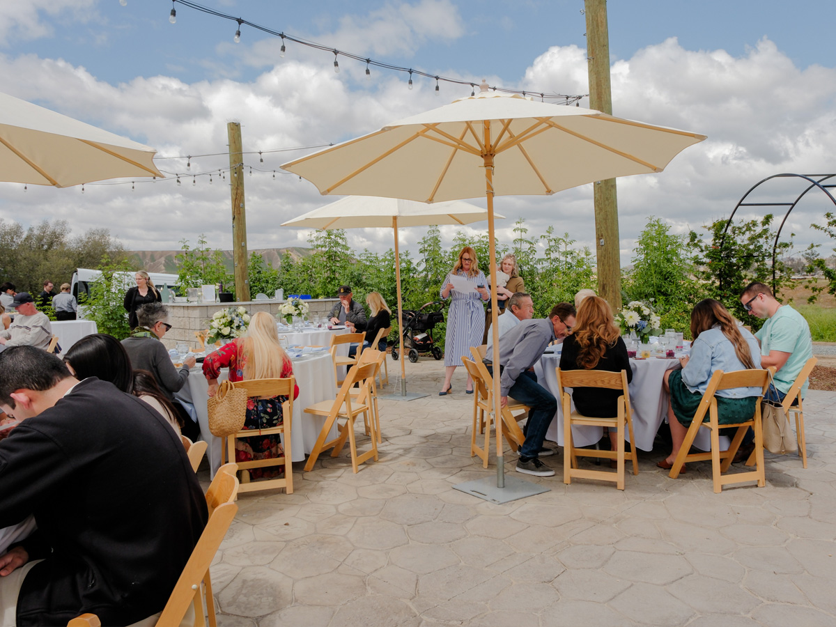 Guests enjoying a baby shower celebration at The Willows