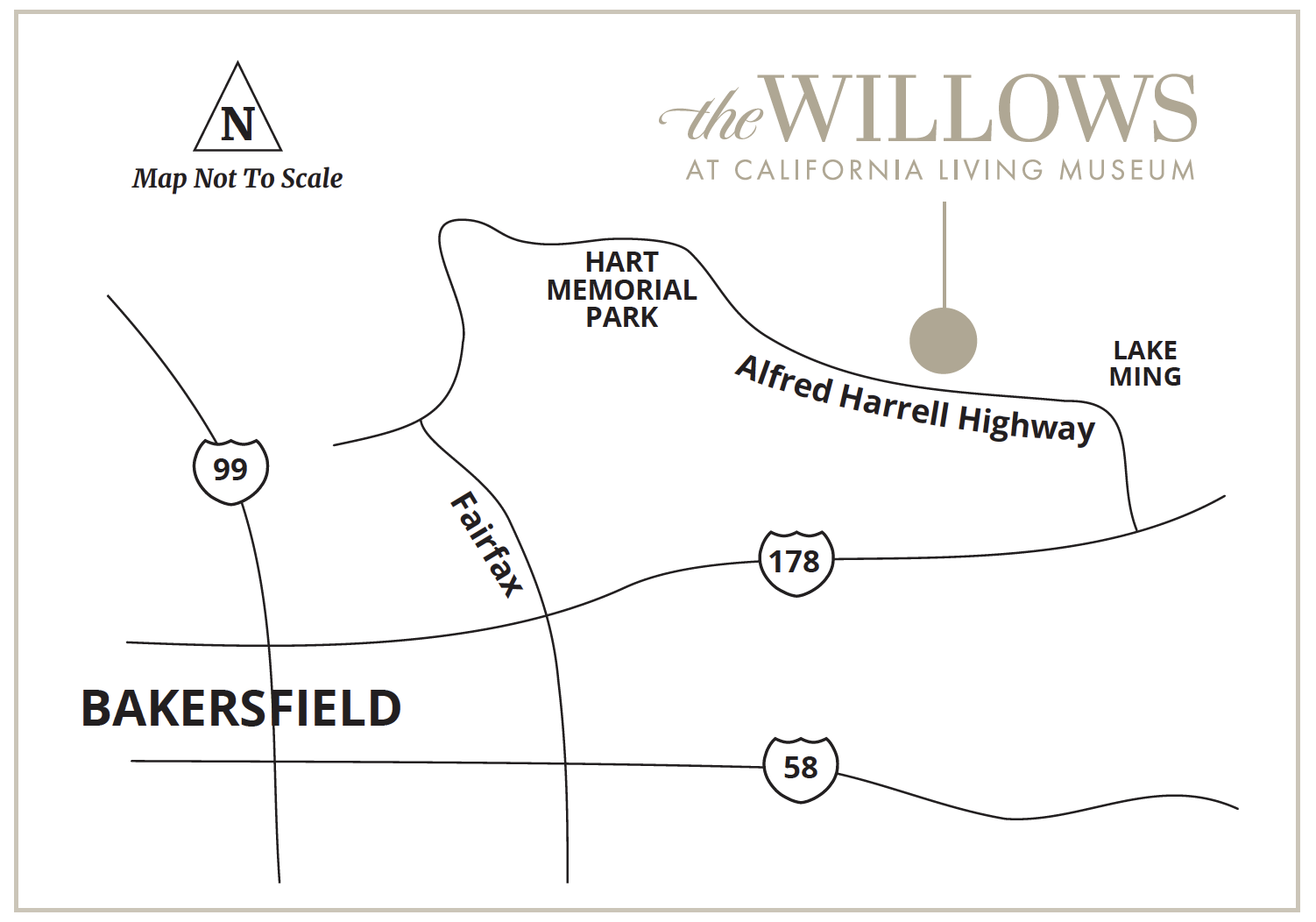 Map to the Willows at CALM Zoo